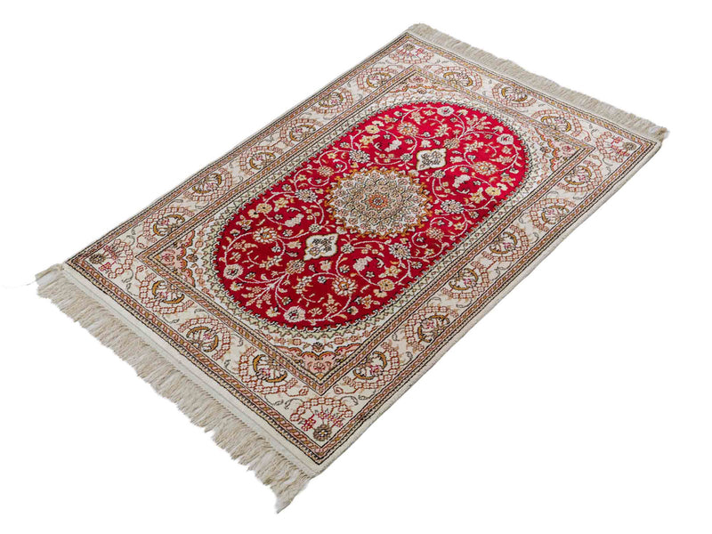 China Seide Teppich 78x120cm - Orientteppich - rot