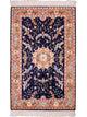 China Seide Teppich 78x123cm - Orientteppich - dunkelblau