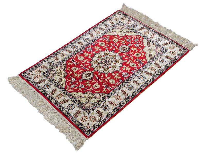 China Seide Teppich 60x89cm - Orientteppich - rot