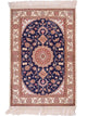 China Seide Teppich 62x92cm - Orientteppich - dunkelblau