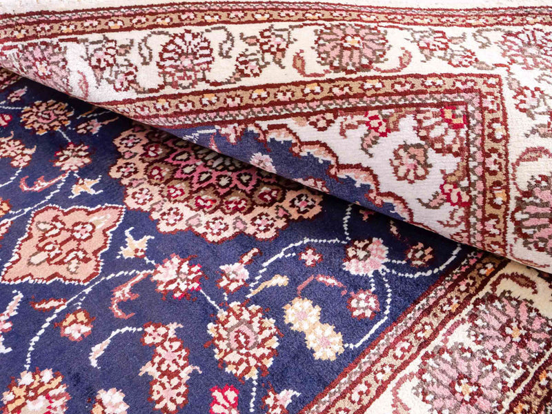 China Seide Teppich 62x92cm - Orientteppich - dunkelblau