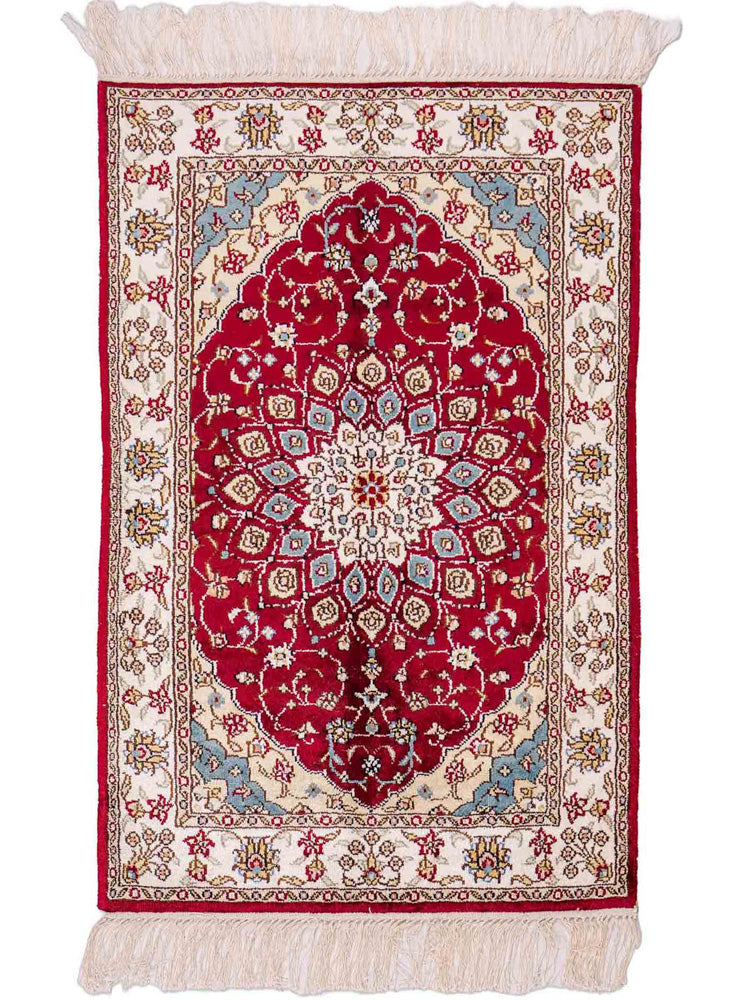 China Seide Teppich 56x87cm - Orientteppich - rot