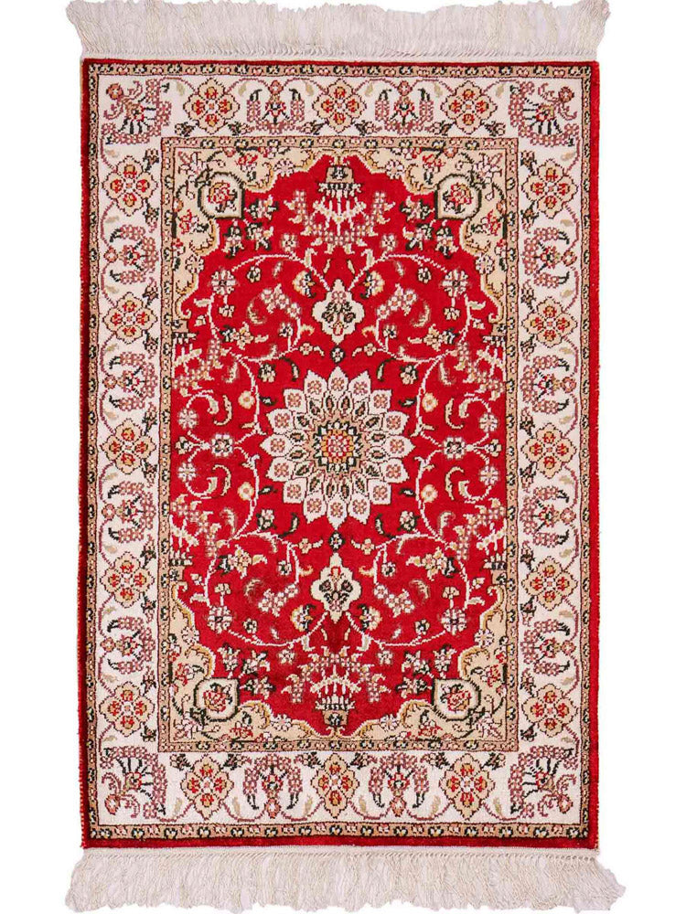 China Seide Teppich 62x91cm - Orientteppich - rot