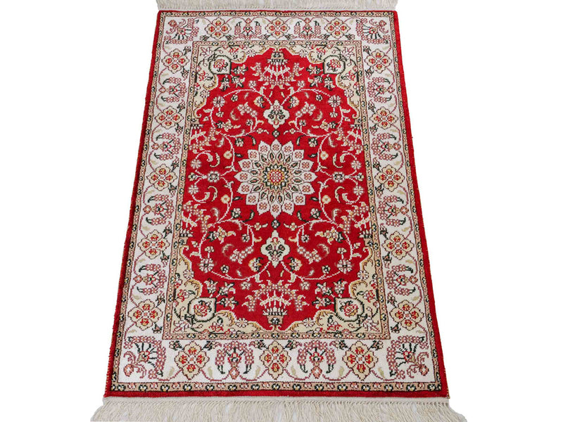 China Seide Teppich 62x91cm - Orientteppich - rot
