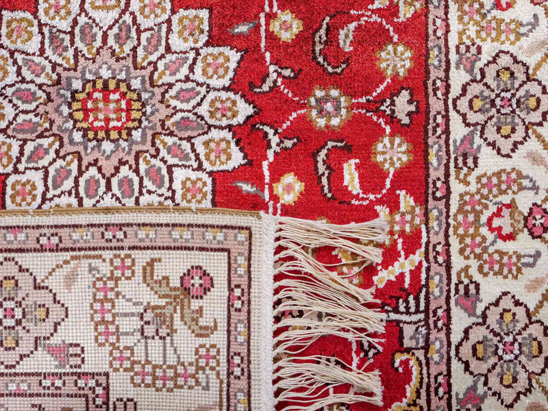 China Seide Teppich 60x92cm - Orientteppich - rot