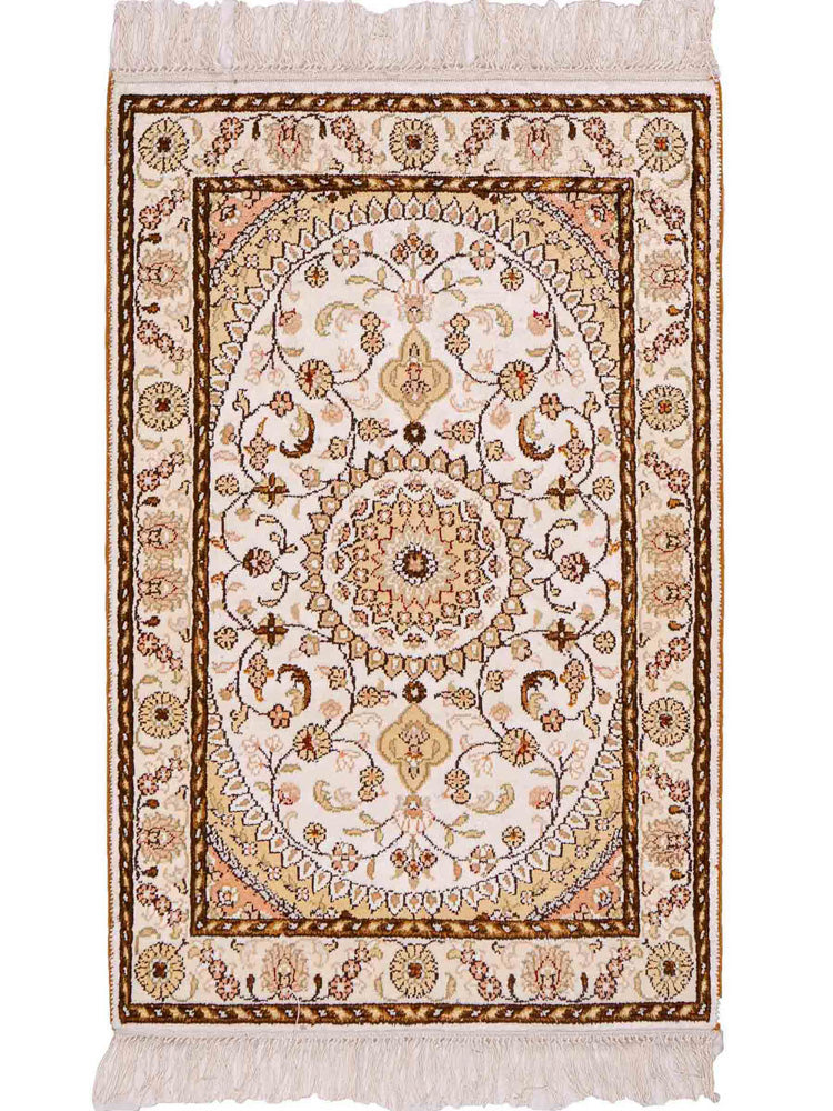 China Seide Teppich 59x88cm - Orientteppich - beige
