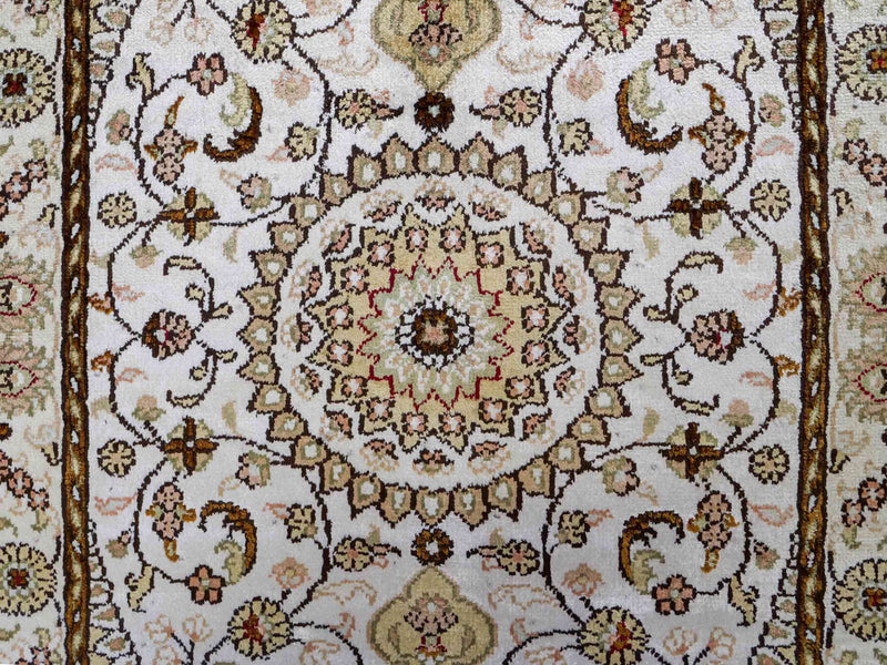 China Seide Teppich 59x88cm - Orientteppich - beige