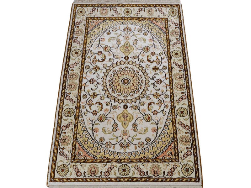 China Seide Teppich 59x88cm - Orientteppich - beige