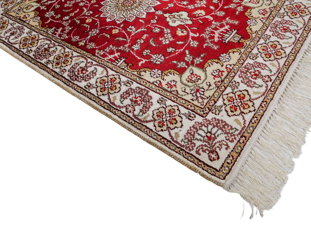 China Seide Teppich 62x90cm - Orientteppich - rot