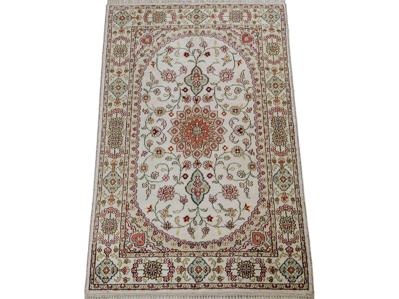China Seide Teppich 59x89cm - Orientteppich - beige