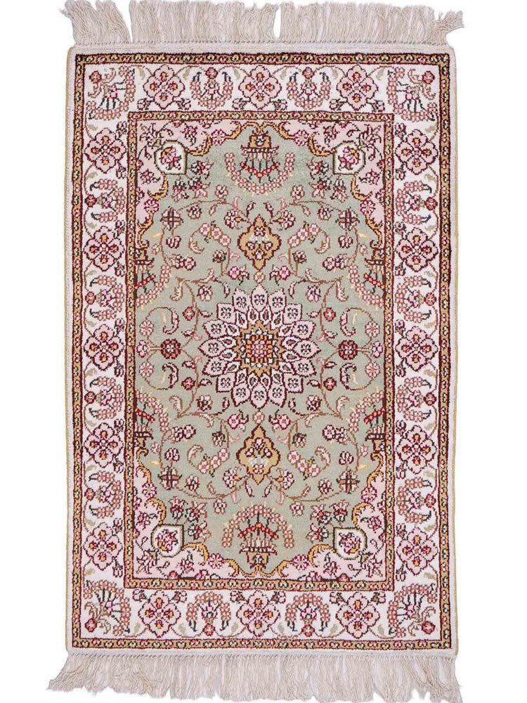 China Seide Teppich 63x92cm - Orientteppich - sand