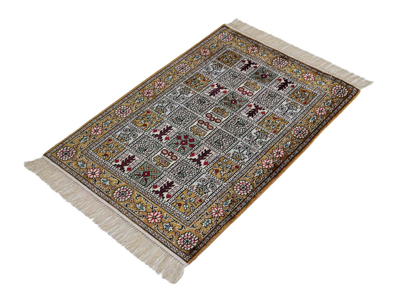 China Seide Teppich 64x92cm - Orientteppich - mehrfarbig