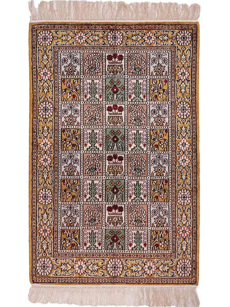 China Seide Teppich 62x92cm - Orientteppich - mehrfarbig