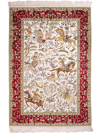 China Seide Teppich 123x180cm - Orientteppich - beige – product image