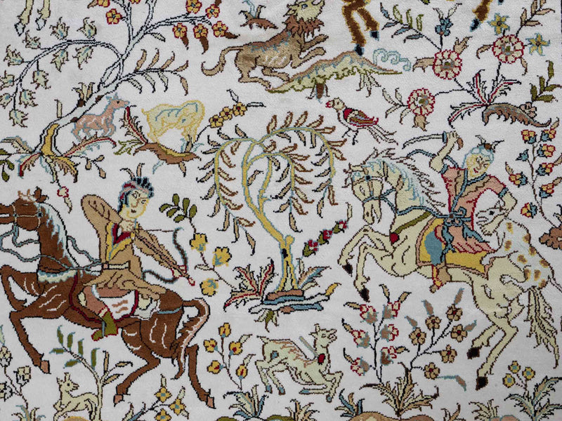 China Seide Teppich 123x180cm - Orientteppich - beige