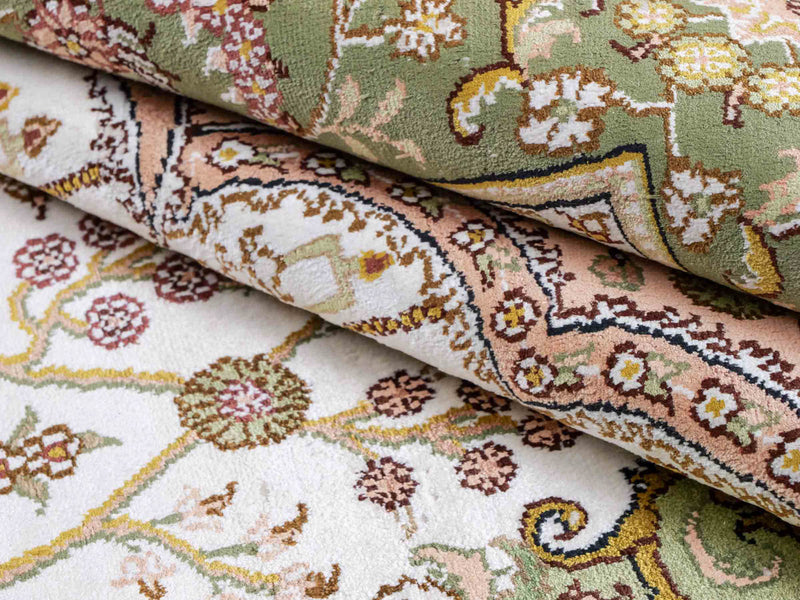 China Seide Teppich 123x181cm - Orientteppich - beige