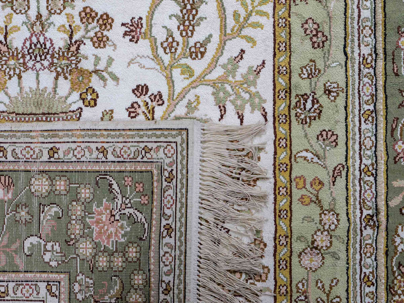 China Seide Teppich 123x181cm - Orientteppich - beige