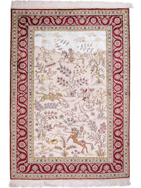 China Seide Teppich 125x183cm - Orientteppich - beige – product image