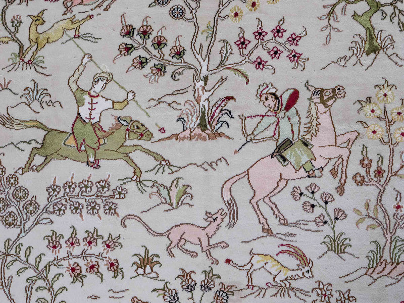China Seide Teppich 125x183cm - Orientteppich - beige