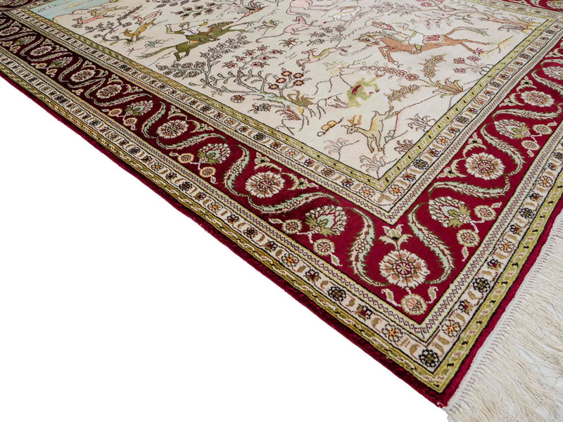 China Seide Teppich 125x183cm - Orientteppich - beige