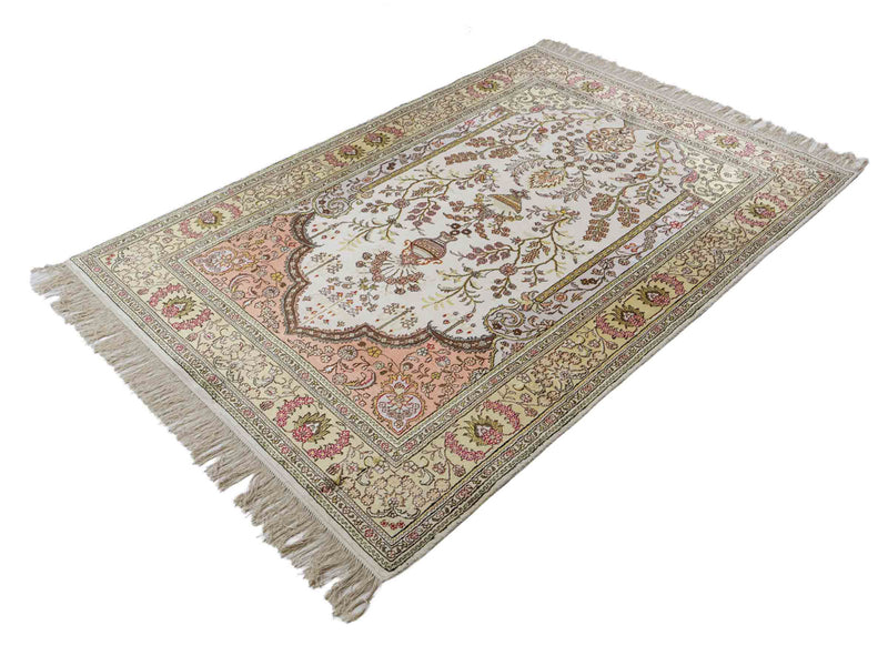 China Seide Teppich 124x179cm - Orientteppich - beige