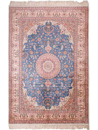 China Seide Teppich 123x192cm - Orientteppich - blau – product image