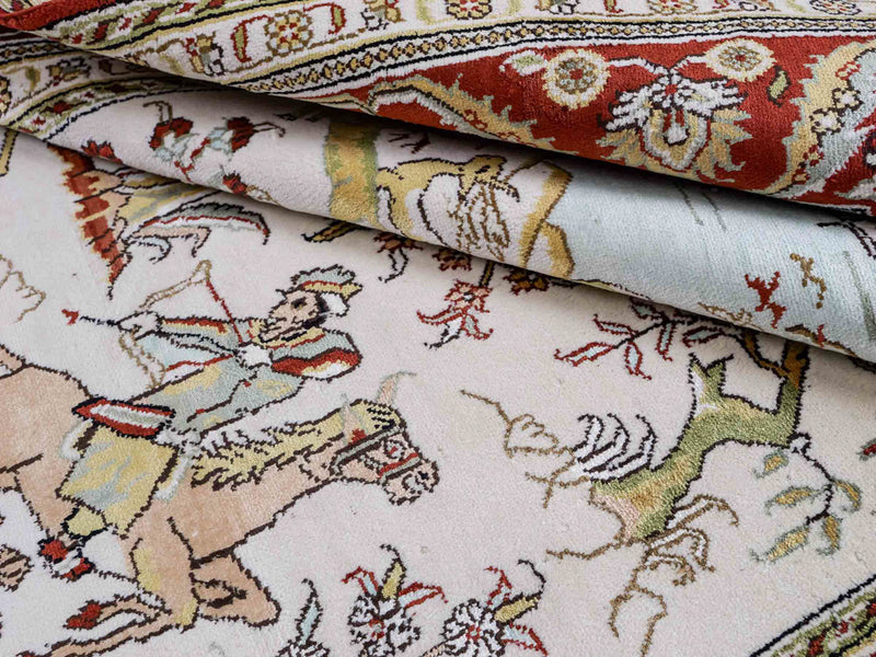China Seide Teppich 121x193cm - Orientteppich - beige