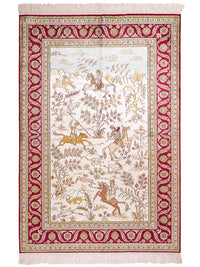 China Seide Teppich 123x180cm - Orientteppich - beige – product image