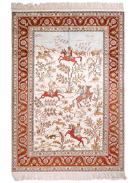 China Seide Teppich 125x184cm - Orientteppich - beige – product image