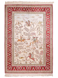 China Seide Teppich 124x180cm - Orientteppich - beige – product image