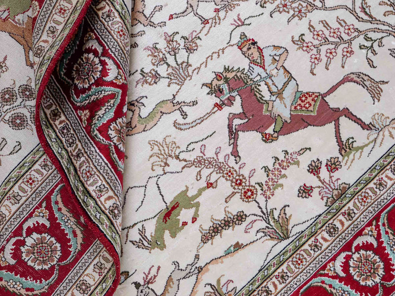 China Seide Teppich 124x180cm - Orientteppich - beige
