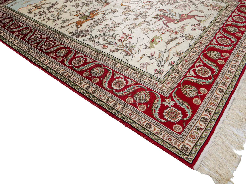 China Seide Teppich 124x180cm - Orientteppich - beige