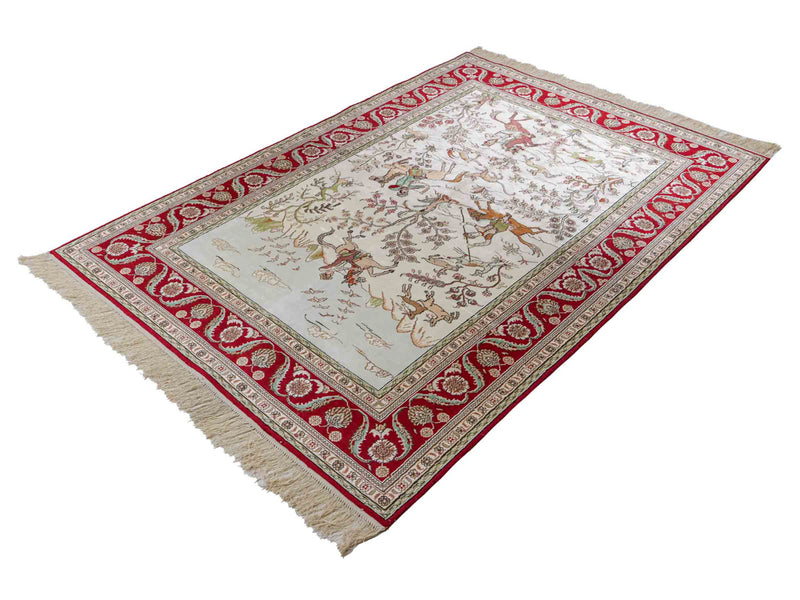 China Seide Teppich 124x180cm - Orientteppich - beige