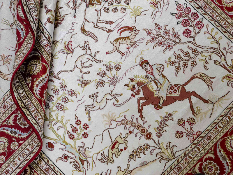 China Seide Teppich 124x185cm - Orientteppich - beige