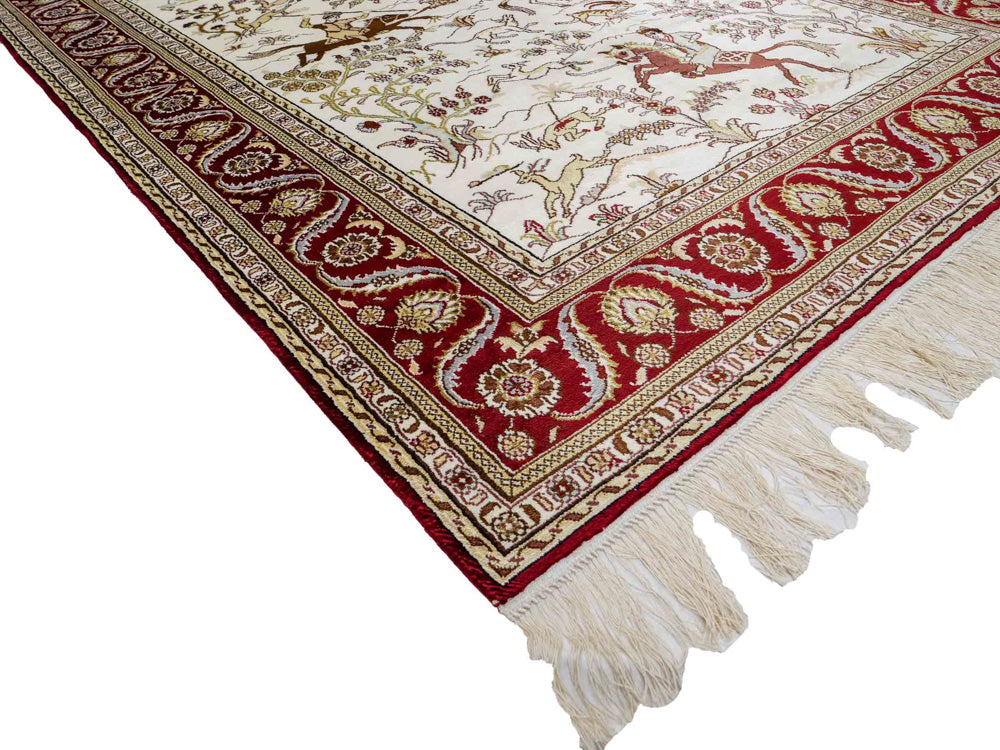 China Seide Teppich 124x185cm - Orientteppich - beige