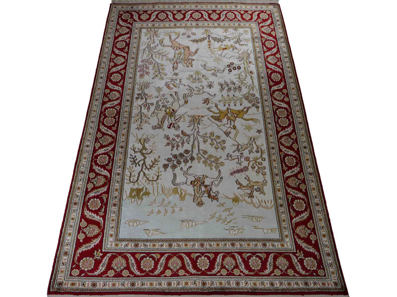 China Seide Teppich 126x183cm - Orientteppich - beige