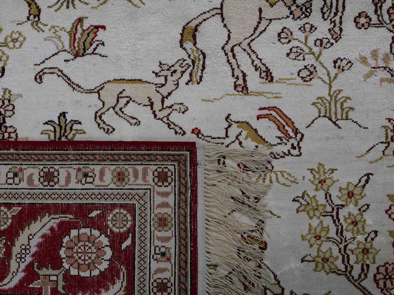 China Seide Teppich 126x183cm - Orientteppich - beige