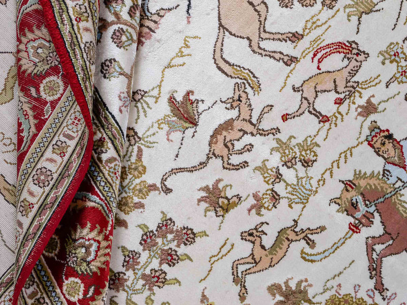 China Seide Teppich 124x176cm - Orientteppich - beige