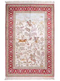 China Seide Teppich 126x185cm - Orientteppich - beige – product image