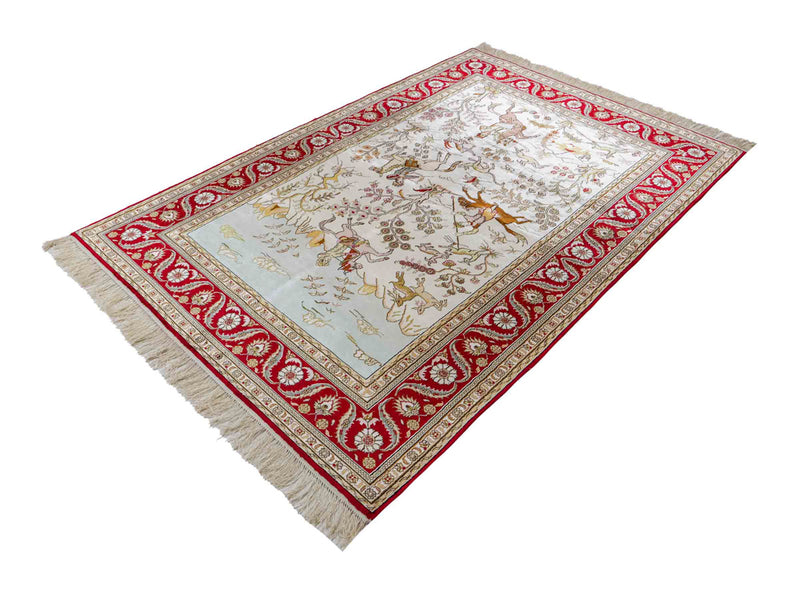 China Seide Teppich 126x185cm - Orientteppich - beige