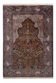 Kaschmir Seide Teppich 122x185cm - Orientteppich - dunkelbraun