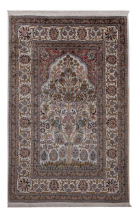 Kaschmir Seide Teppich 116x186cm - Orientteppich - dunkelbeige – product image