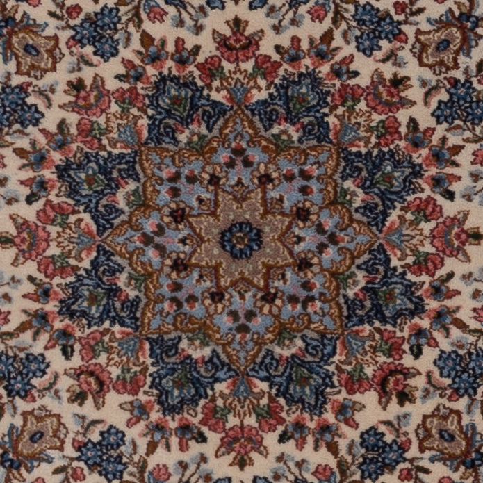 Kerman Teppich 176x176cm - Perserteppich - dunkelbeige