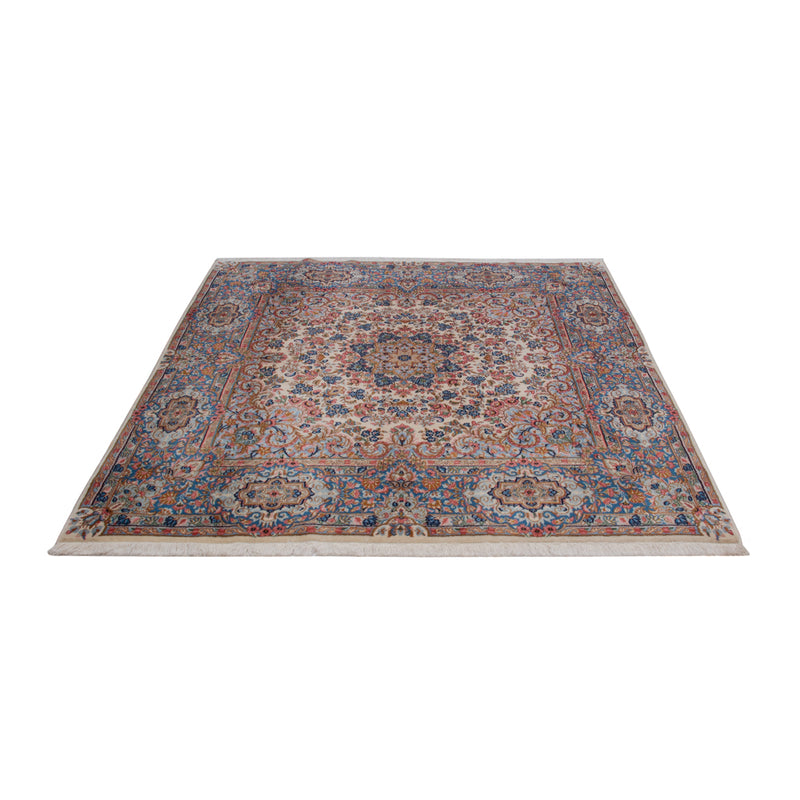 Kerman Teppich 176x176cm - Perserteppich - dunkelbeige
