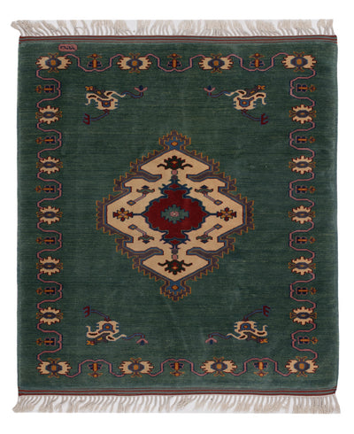 Ziegler Teppich 150x180cm - Orientteppich - grün