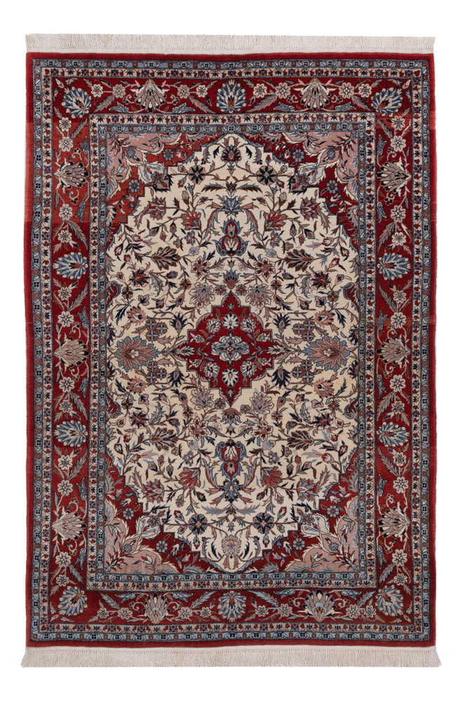 Isfahan Teppich 125x185cm - Perserteppich - beige
