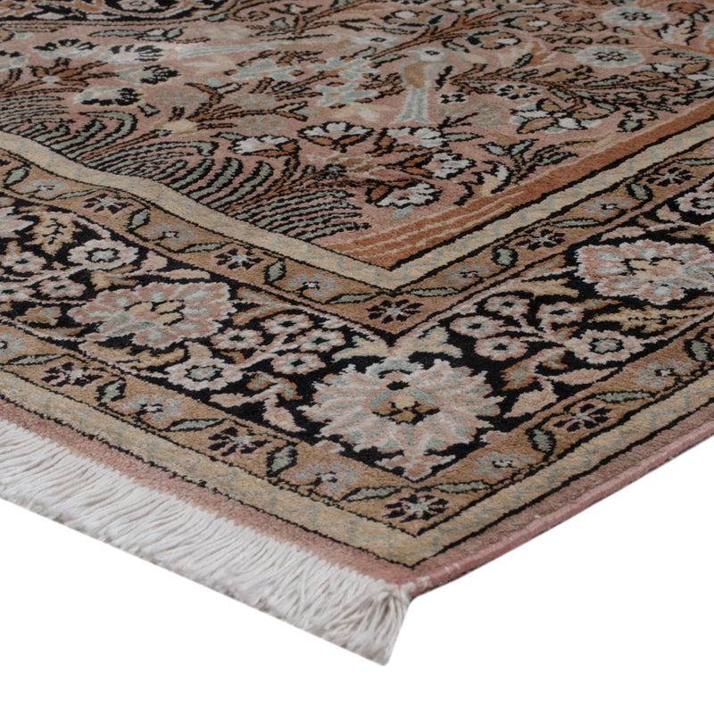 Kaschmir Seide Teppich 126x188cm - Orientteppich - dunkelbeige