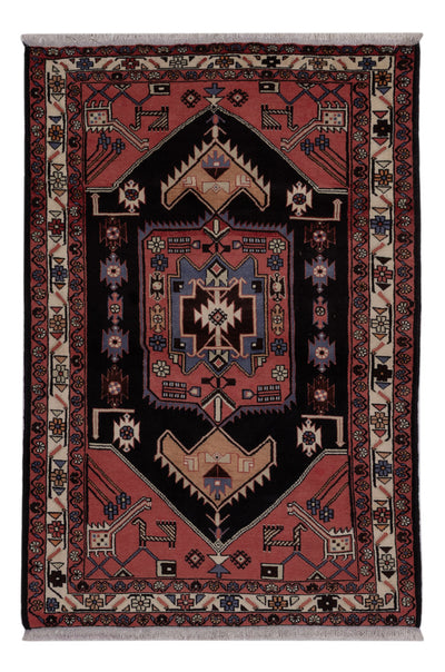 Hamadan Teppich 130x199cm - Perserteppich - dunkelblau