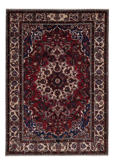 Najafabad Teppich 140x212cm - Perserteppich - dunkelrot