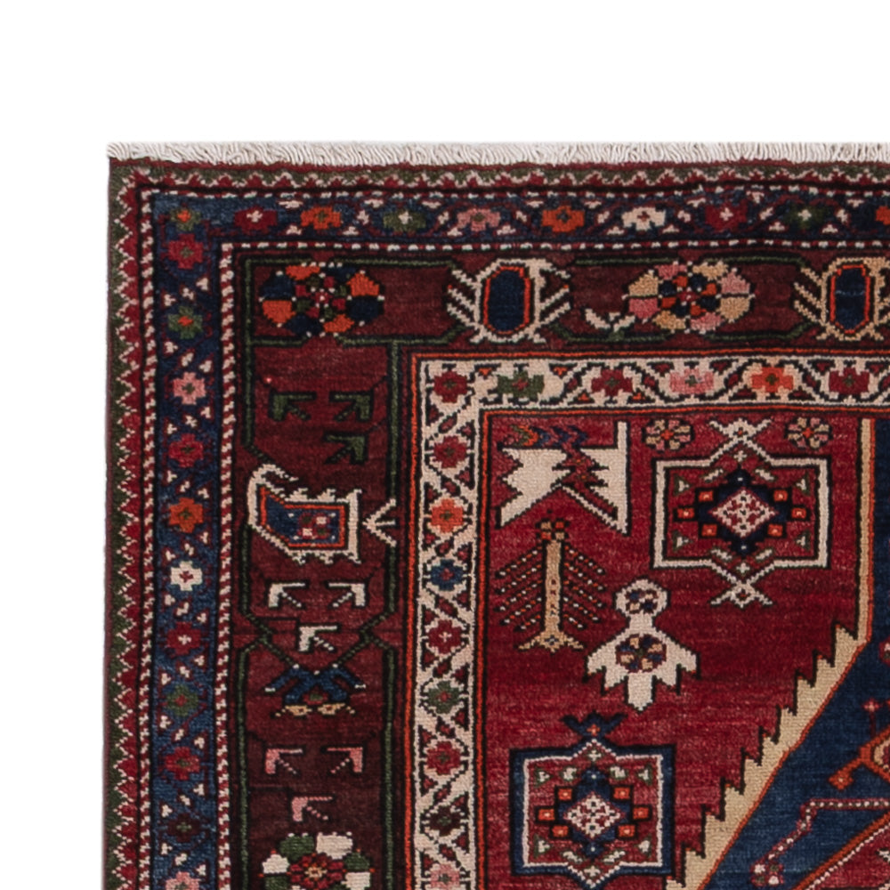 Hamadan Teppich 130x227cm - Perserteppich - hellrot